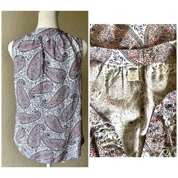 Old Navy Sleeveless Paisley Top - Picture 2 of 3